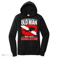 Never Underestimate An Old Man Diver Gift Scuba Diving Women's Hoodie thumb 0