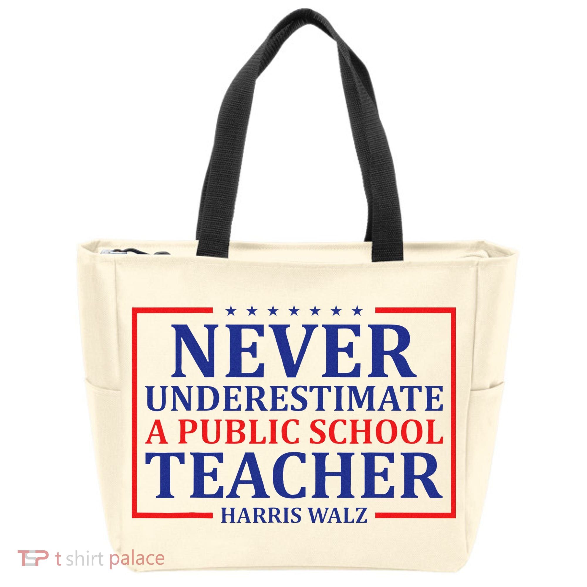 Never Underestimate A Public School Teacher Harris Waltz Tote Bag