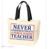 Never Underestimate A Public School Teacher Harris Waltz Tote Bag thumb 3