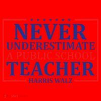 Never Underestimate A Public School Teacher Harris Waltz Santa Hat thumb 1