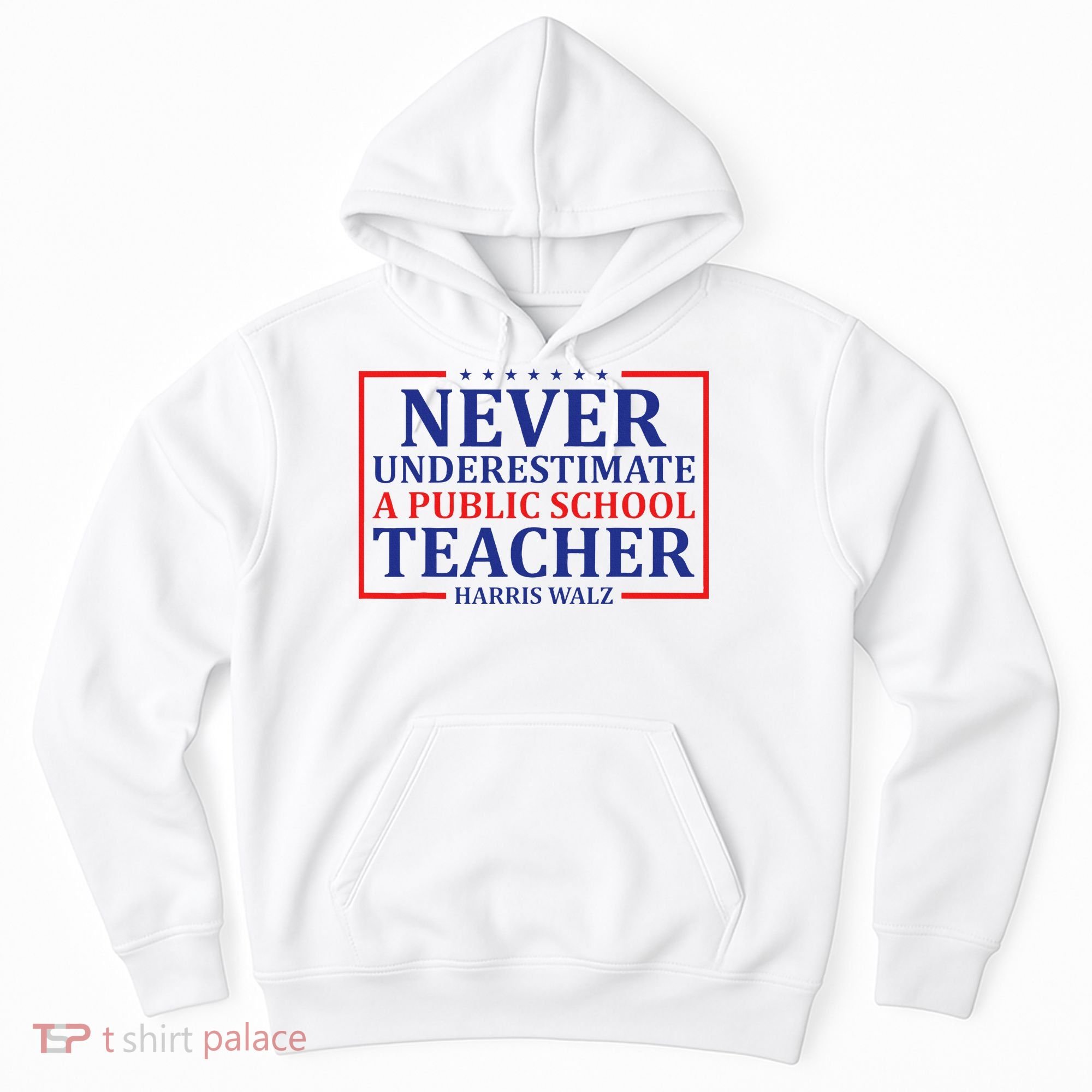 Never Underestimate A Public School Teacher Harris Waltz Hoodie