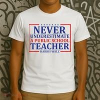Never Underestimate A Public School Teacher Harris Waltz T-Shirt thumb 3