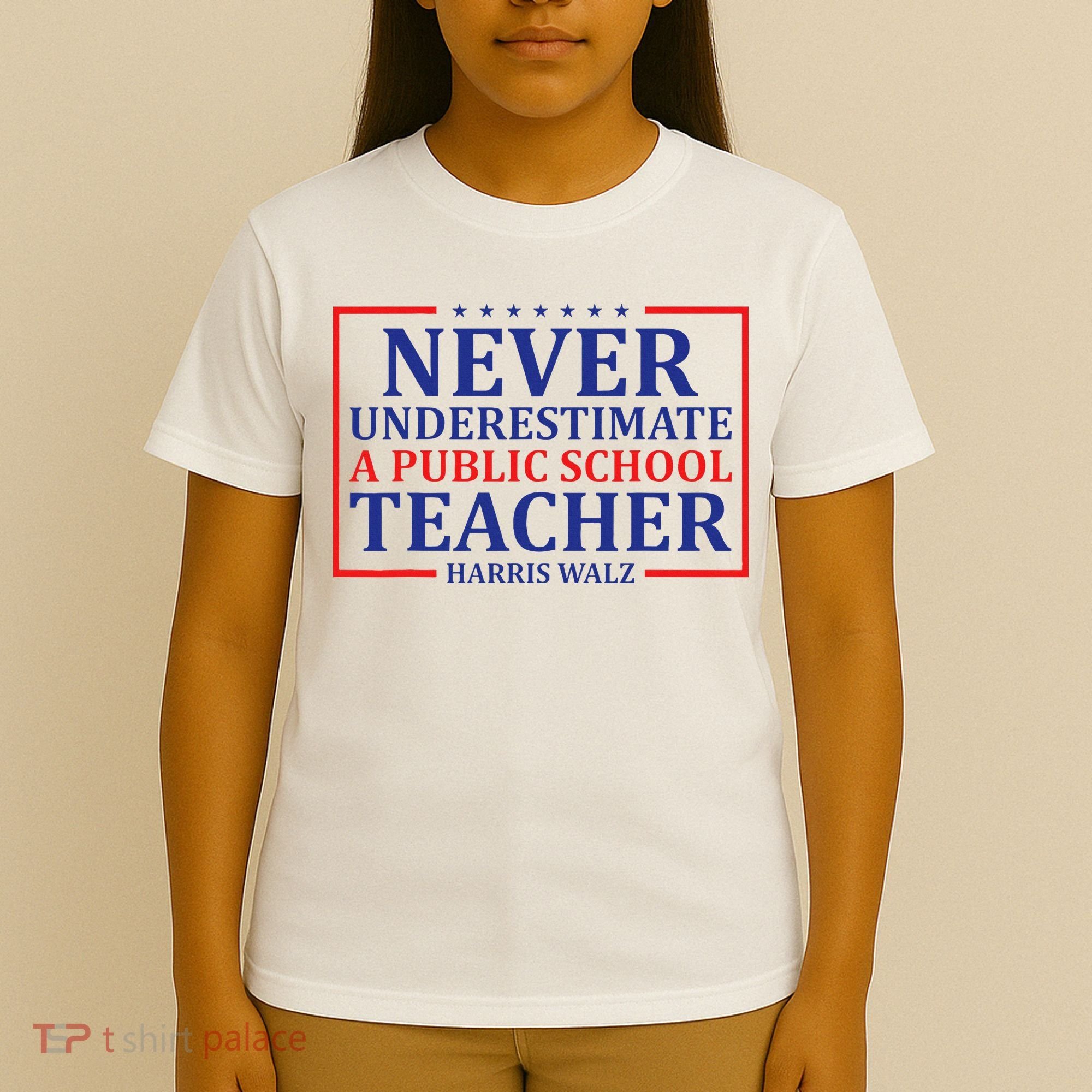 Never Underestimate A Public School Teacher Harris Waltz T-Shirt