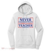 Never Underestimate A Public School Teacher Harris Waltz Women's Hoodie thumb 0