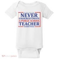Never Underestimate A Public School Teacher Harris Waltz Baby Bodysuit thumb 0