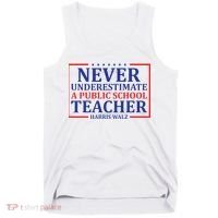 Never Underestimate A Public School Teacher Harris Waltz Tank Top thumb 0