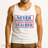 Never Underestimate A Public School Teacher Harris Waltz Tank Top thumb 3