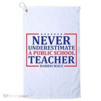 Never Underestimate A Public School Teacher Harris Waltz Golf Towel thumb 0
