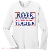 Never Underestimate A Public School Teacher Harris Waltz Women's Long Sleeve Shirt thumb 0