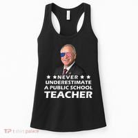 Never Underestimate A Public School Teacher Tim Walz 2024 Women's Tank Top thumb 0