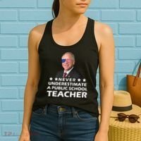Never Underestimate A Public School Teacher Tim Walz 2024 Women's Tank Top thumb 2