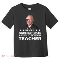 Never Underestimate A Public School Teacher Tim Walz 2024 Toddler T-Shirt thumb 0
