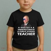 Never Underestimate A Public School Teacher Tim Walz 2024 Toddler T-Shirt thumb 2