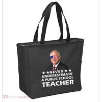Never Underestimate A Public School Teacher Tim Walz 2024 Tote Bag thumb 2