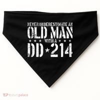 Never Underestimate An Old Man With A Dd214 Alumni USA-Made Doggie Bandana thumb 0