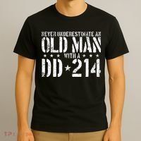 Never Underestimate An Old Man With A Dd214 Alumni T-Shirt thumb 3