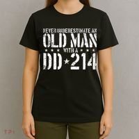 Never Underestimate An Old Man With A Dd214 Alumni T-Shirt thumb 4