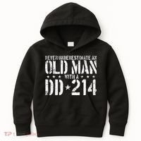 Never Underestimate An Old Man With A Dd214 Alumni Kids Hoodie thumb 0