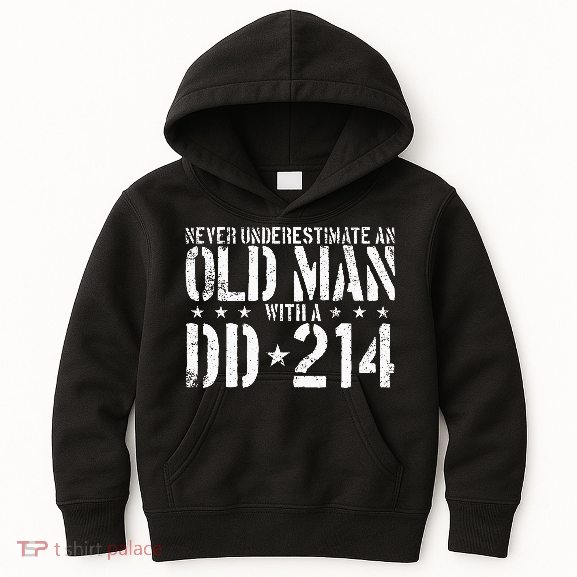 Never Underestimate An Old Man With A Dd214 Alumni Kids Hoodie