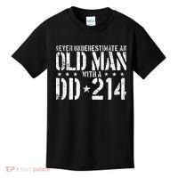 Never Underestimate An Old Man With A Dd214 Alumni Kids T-Shirt thumb 0