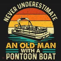 Never Underestimate An Old Man With Pontoon Boat Boating Women's Hoodie thumb 2
