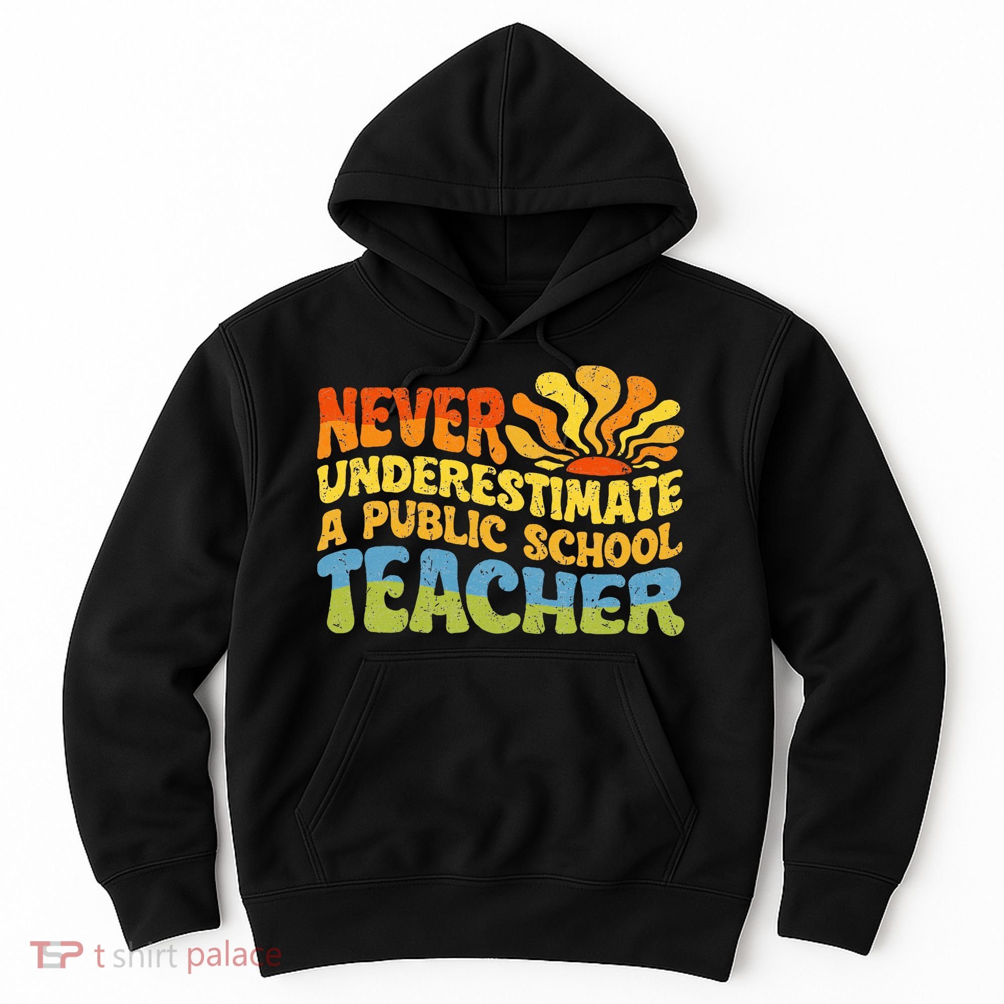 Never Underestimate A Public School Teacher Public Education Hoodie