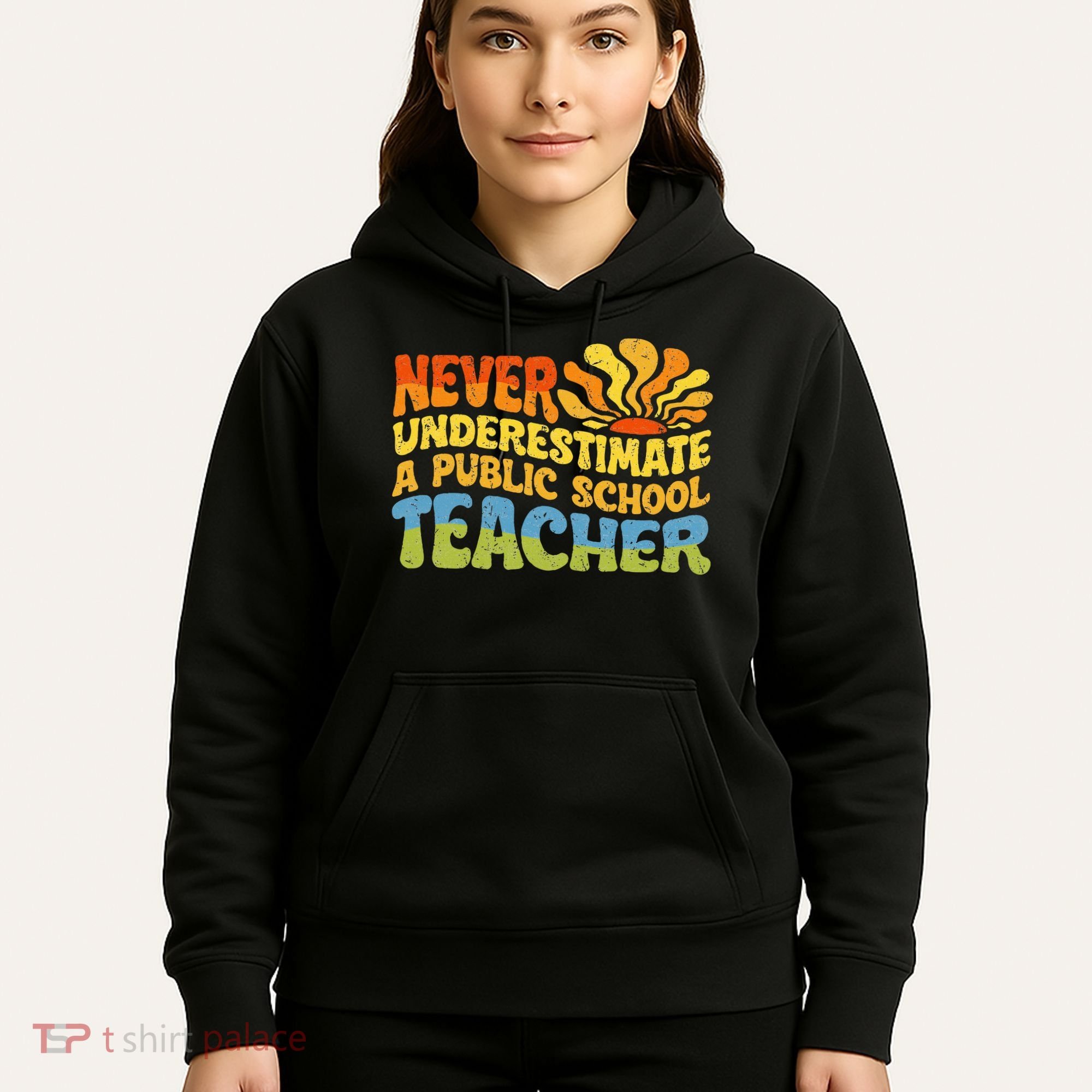 Never Underestimate A Public School Teacher Public Education Hoodie