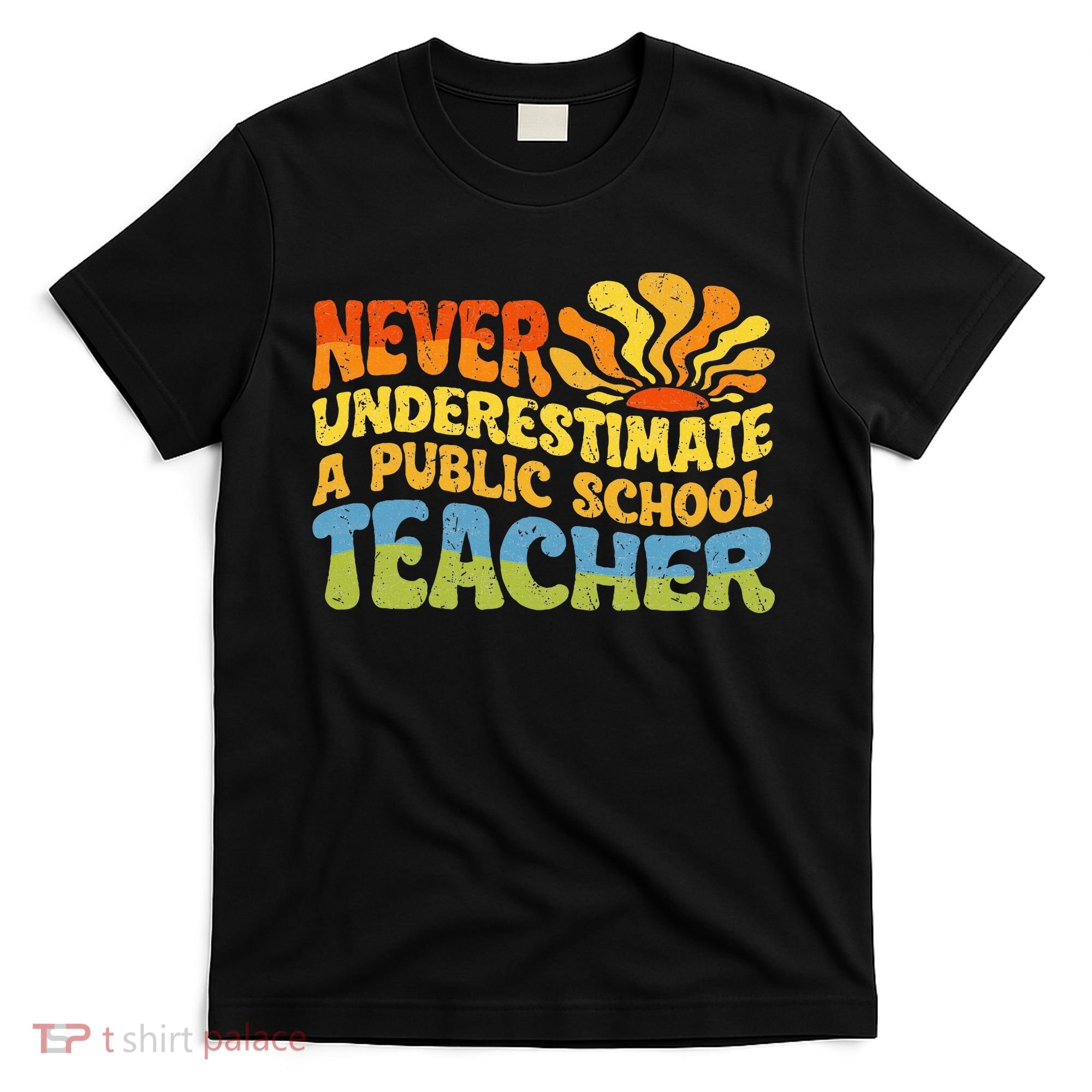 Never Underestimate A Public School Teacher Public Education T-Shirt