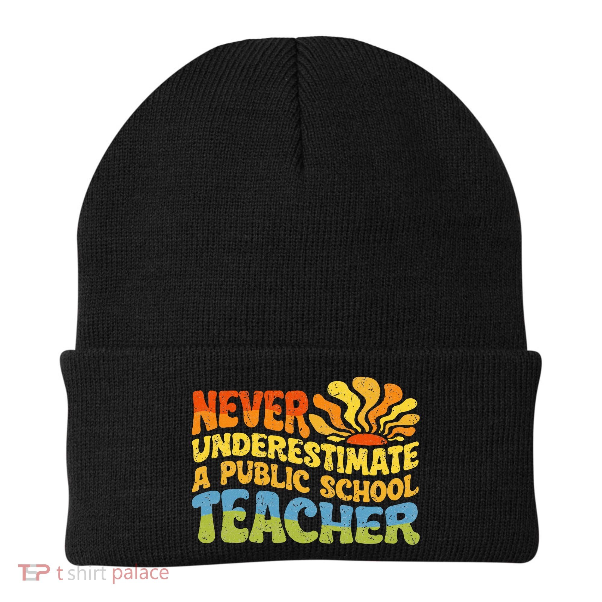 Never Underestimate A Public School Teacher Public Education Beanie