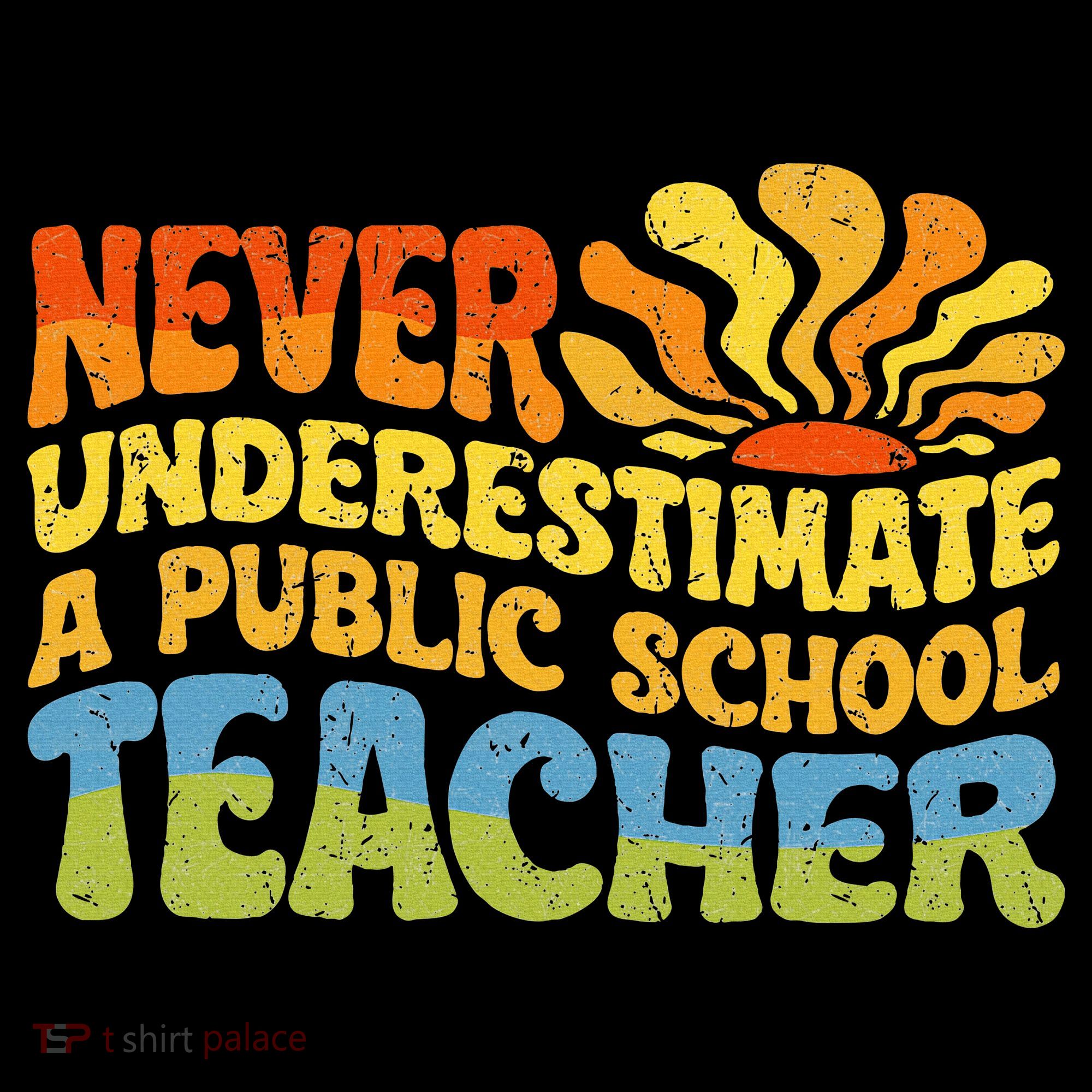 Never Underestimate A Public School Teacher Public Education Women's Hoodie