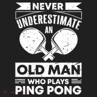 Never Underestimate An Old Funny Ping Pong Dad Joke Gift Hat thumb 2