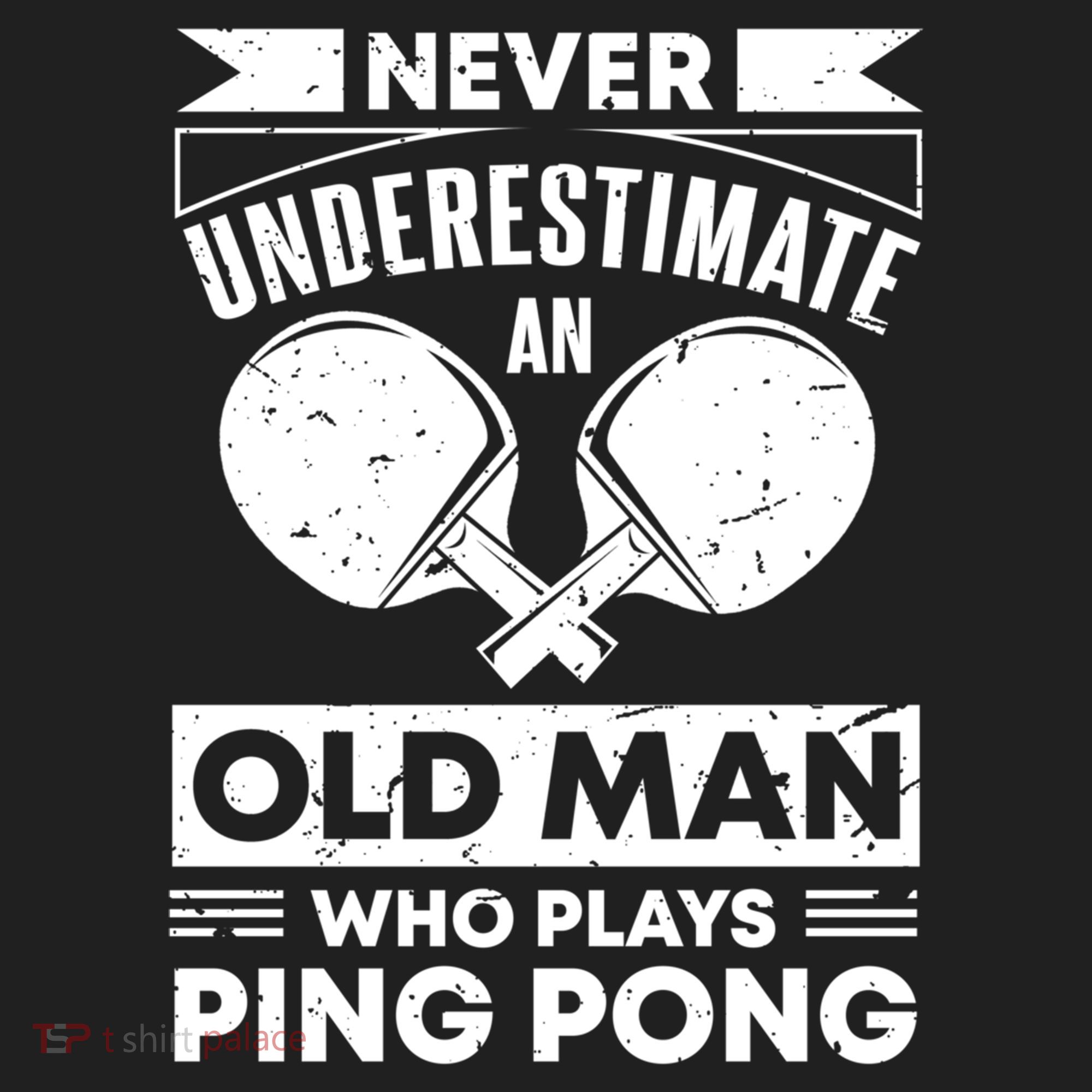 Never Underestimate An Old Funny Ping Pong Dad Joke Gift Hat