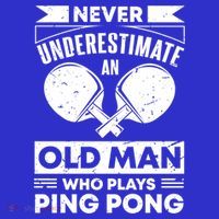 Never Underestimate An Old Funny Ping Pong Dad Joke Gift Tank Top thumb 6
