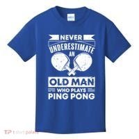 Never Underestimate An Old Funny Ping Pong Dad Joke Gift Kids T-Shirt thumb 0