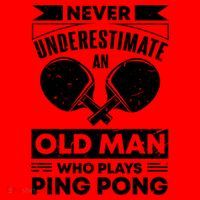 Never Underestimate An Old Funny Ping Pong Dad Joke Gift Santa Hat thumb 1