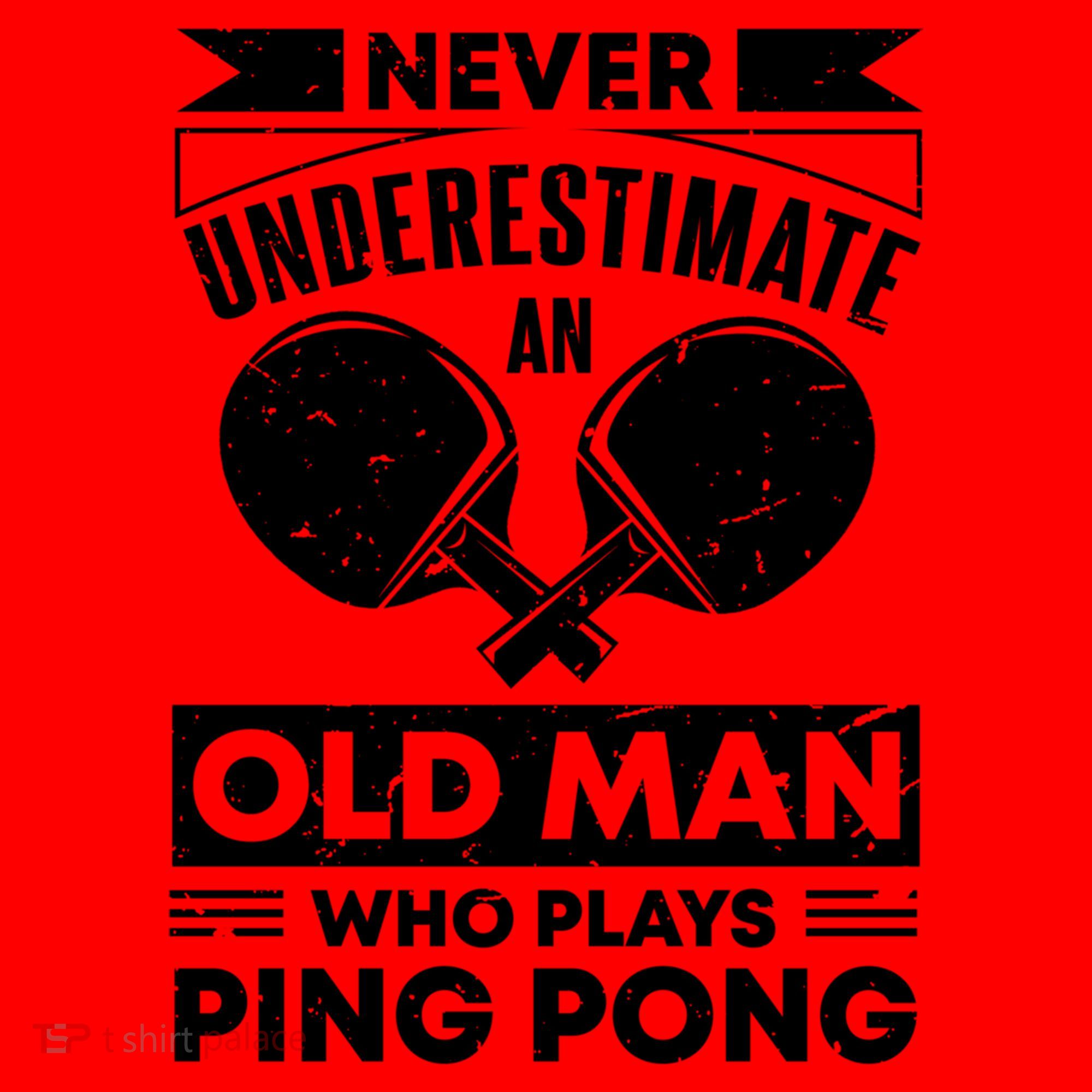 Never Underestimate An Old Funny Ping Pong Dad Joke Gift Santa Hat