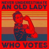 Never Underestimate An Old Lady Who Votes Feminist Santa Hat thumb 1