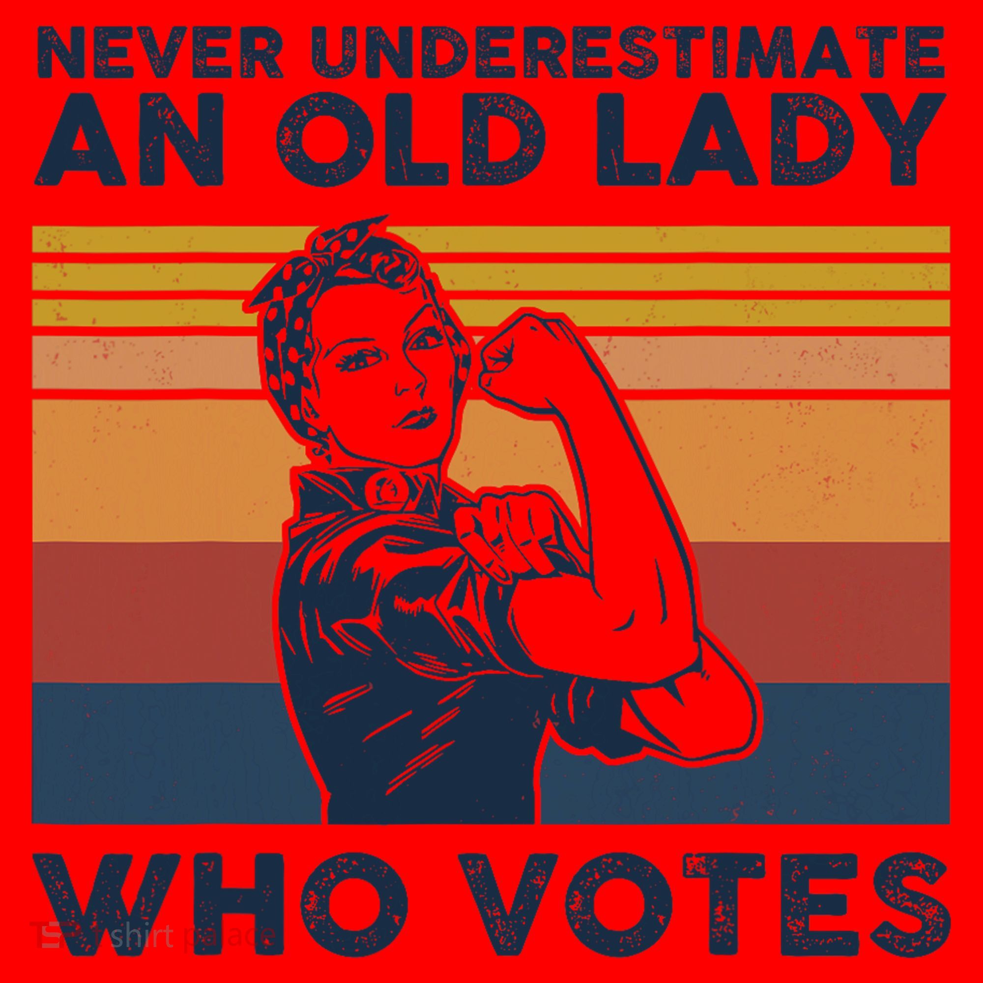 Never Underestimate An Old Lady Who Votes Feminist Santa Hat