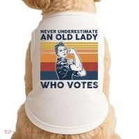 Never Underestimate An Old Lady Who Votes Feminist Doggie Tank thumb 0