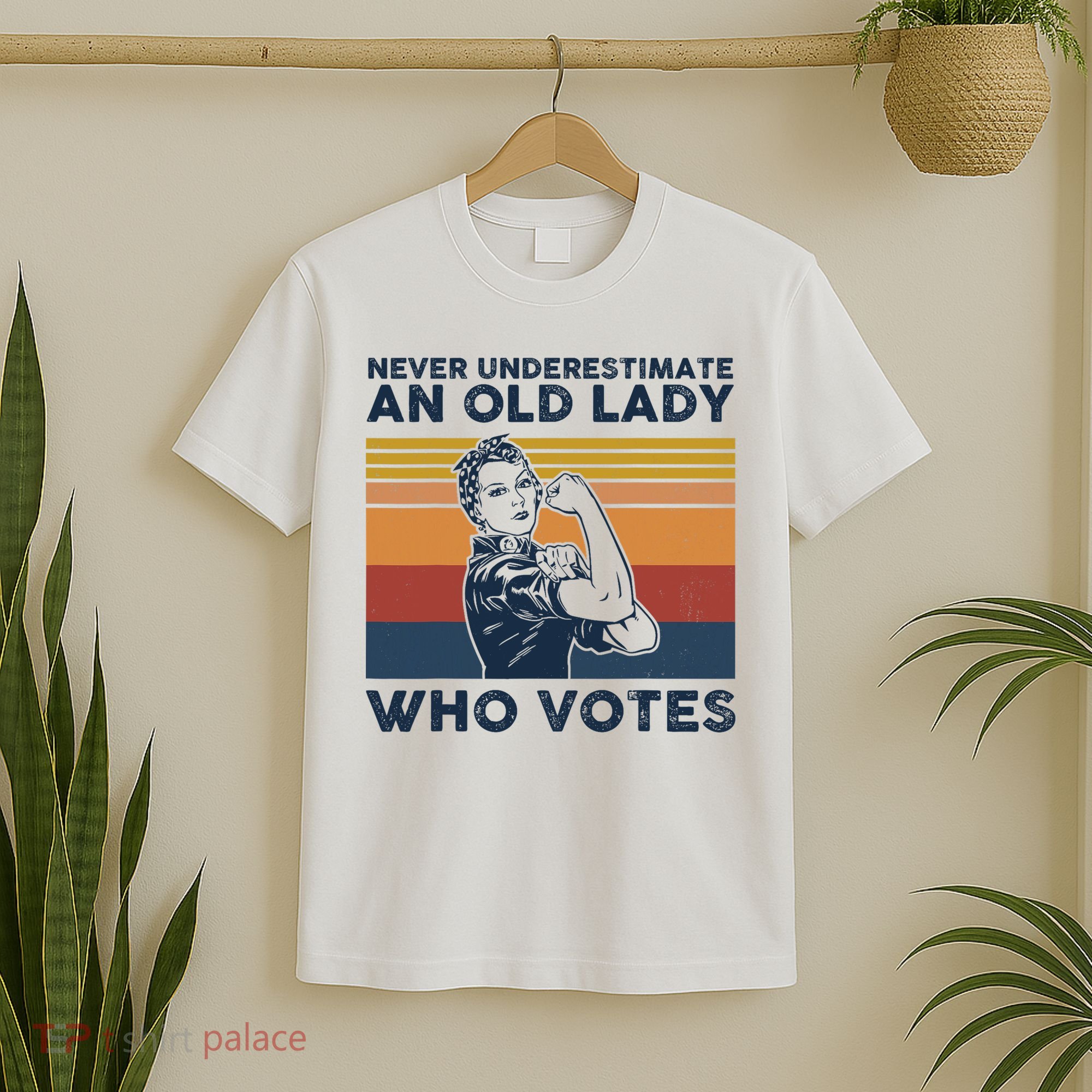 Never Underestimate An Old Lady Who Votes Feminist T-Shirt
