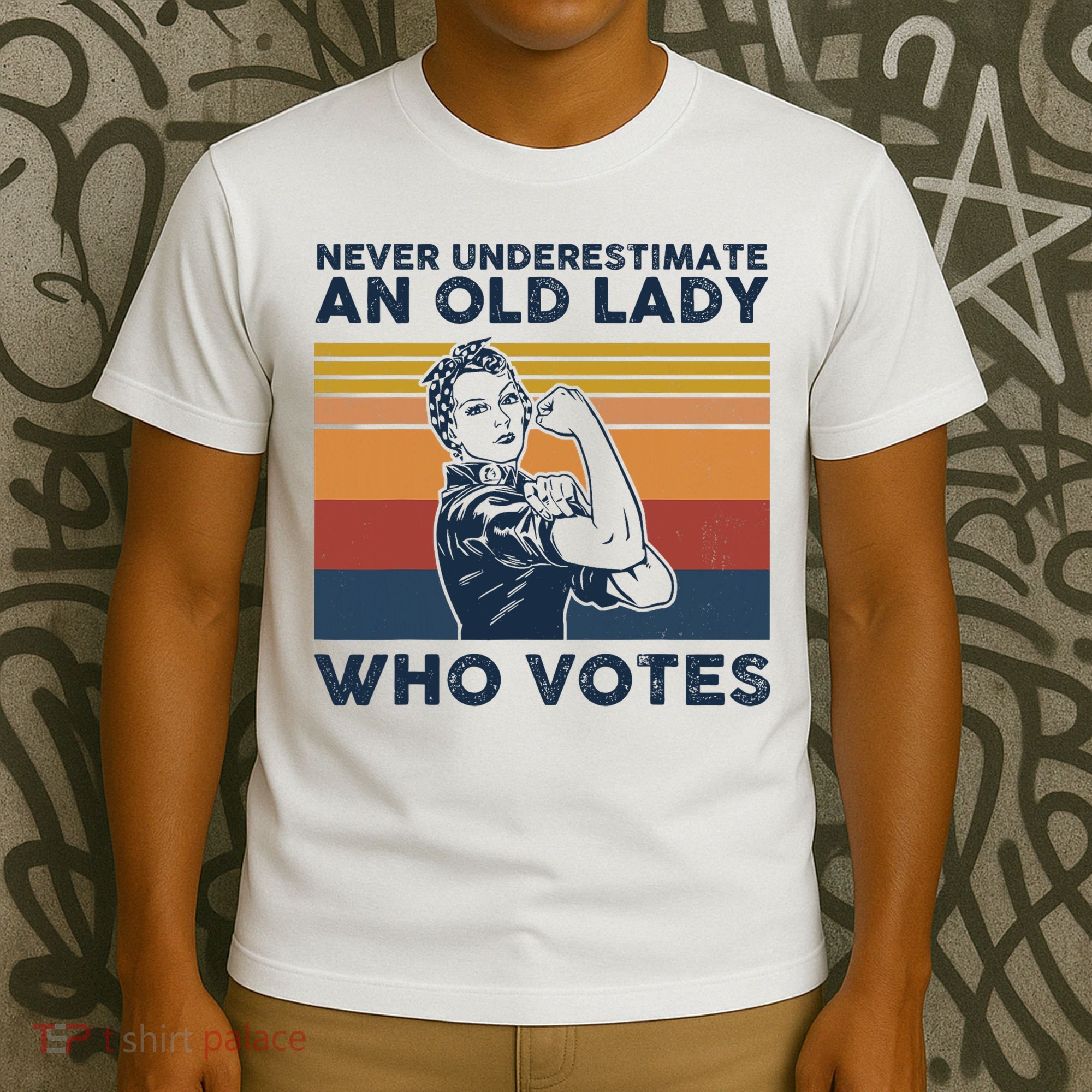Never Underestimate An Old Lady Who Votes Feminist T-Shirt