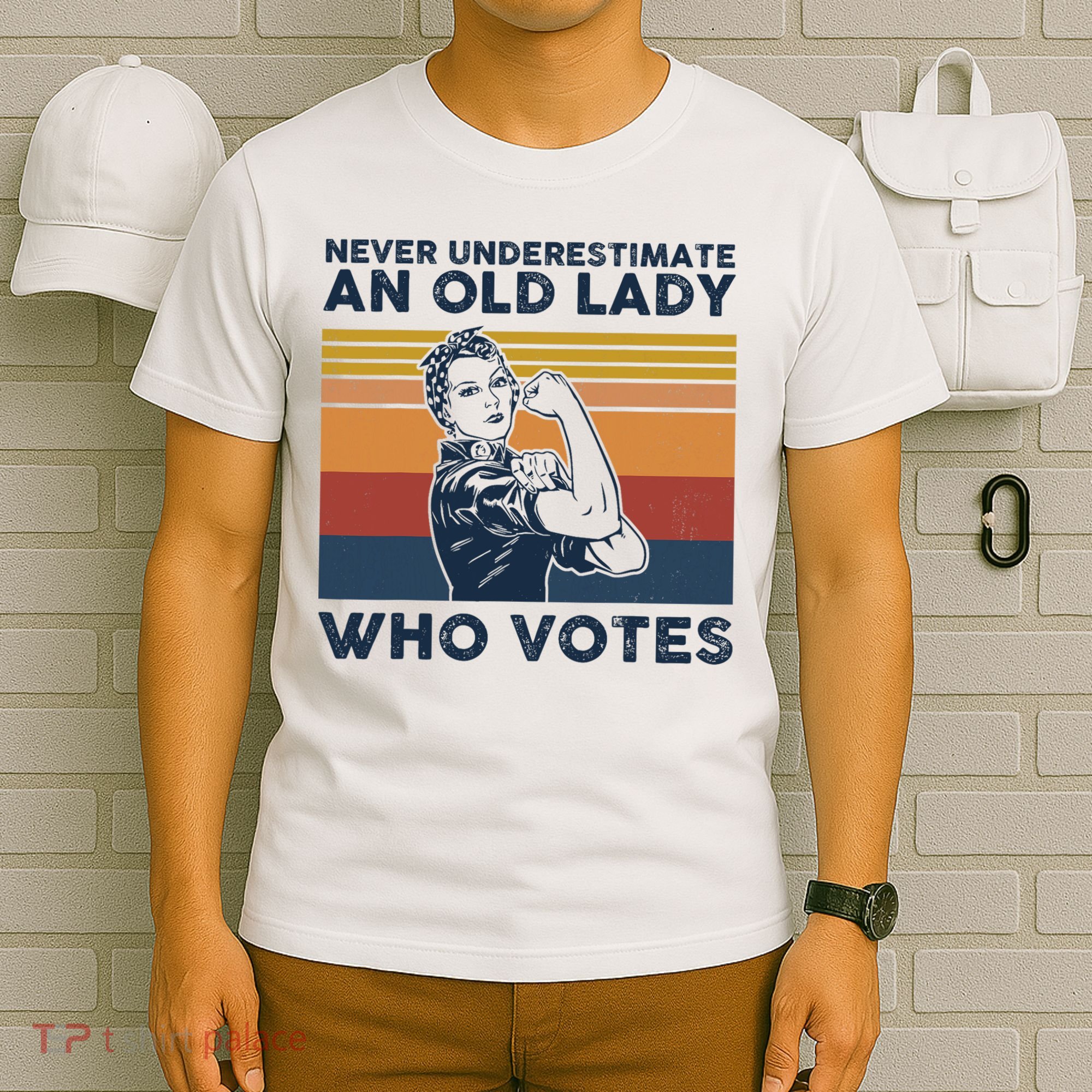 Never Underestimate An Old Lady Who Votes Feminist T-Shirt