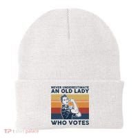 Never Underestimate An Old Lady Who Votes Feminist Beanie thumb 0