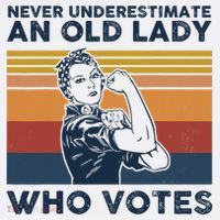 Never Underestimate An Old Lady Who Votes Feminist Beanie thumb 2