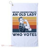 Never Underestimate An Old Lady Who Votes Feminist Golf Towel thumb 0
