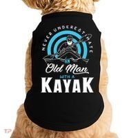 Never Underestimate An Old Man With A Kayak Doggie Tank thumb 0