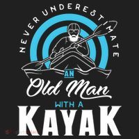Never Underestimate An Old Man With A Kayak Beanie thumb 2