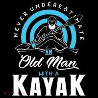 Never Underestimate An Old Man With A Kayak Women's Hoodie thumb 2