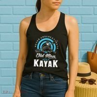 Never Underestimate An Old Man With A Kayak Women's Tank Top thumb 2