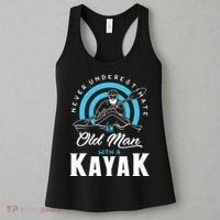 Never Underestimate An Old Man With A Kayak Women's Tank Top thumb 3